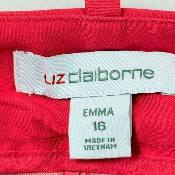 Liz Claiborne Women's Emma Slim Leg Teaberry Ankle Pants Mid-Rise Size 16 NWT - Picture 6 of 11